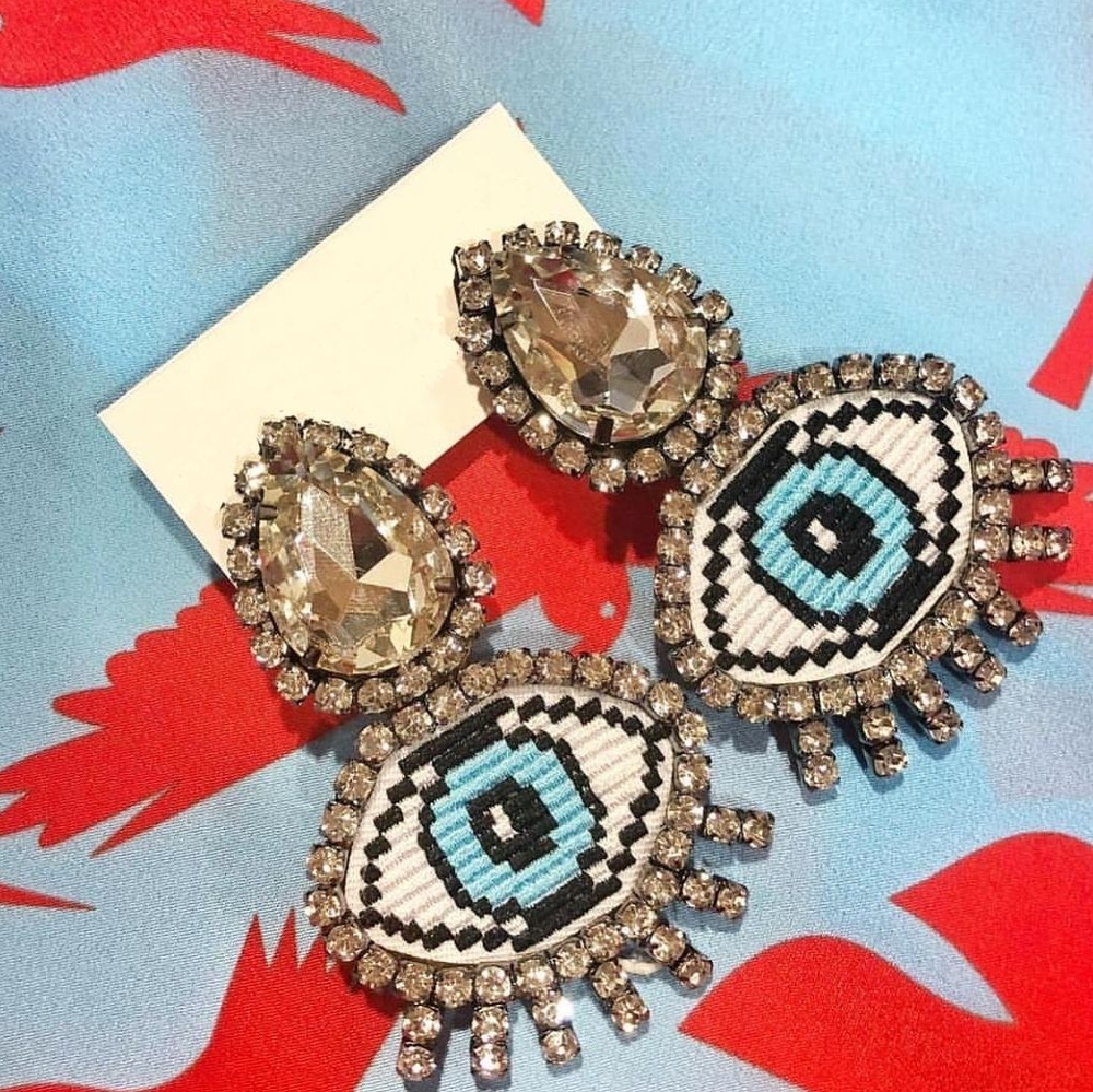 Evil eye earrings